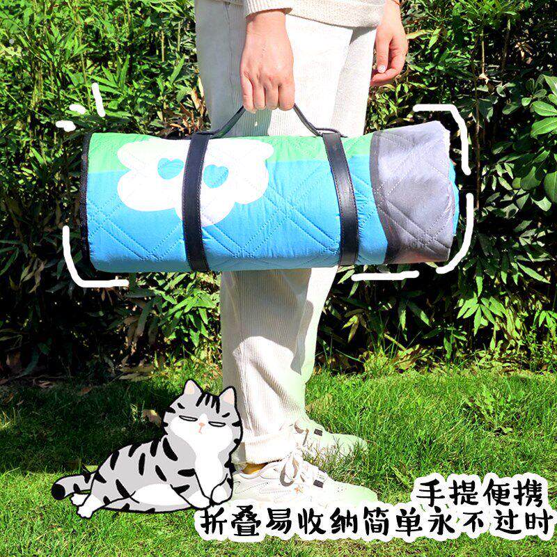 吾皇猫野餐垫加厚户外防潮垫防水可携式特厚可机洗铝膜沙滩垫超音