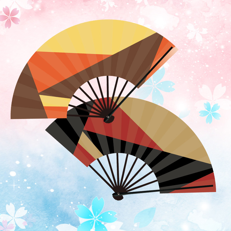 独品扇坊动漫偶像梦幻祭2十骨烤漆骨折扇配流苏绢布双面印刷扇子