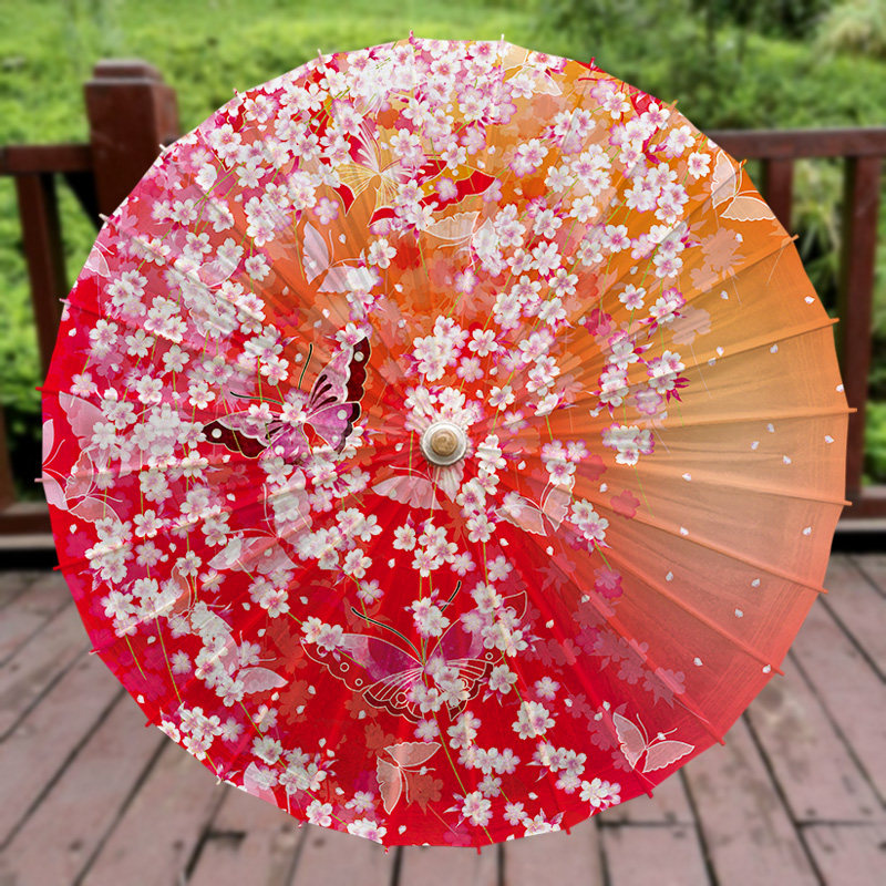 【樱花】古风油纸伞防雨防晒女实用复古舞蹈传统纯手工道具汉服伞