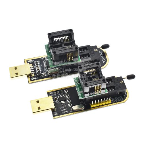 XTW100 CH341A编程器 USB主板路由液晶 烧录座烧录夹 24 25烧录器