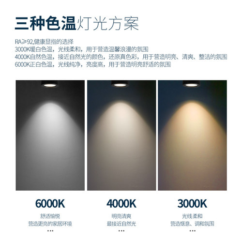 led明装吊线射灯cob圆柱形长筒灯免开孔商用餐厅吊灯商场吊装筒灯