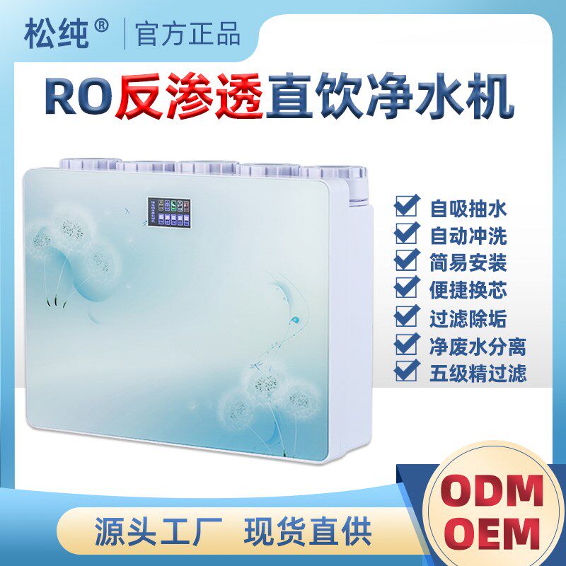 松纯净水器RO膜过滤器家用除水垢纯水机智能净水机反渗透净水器