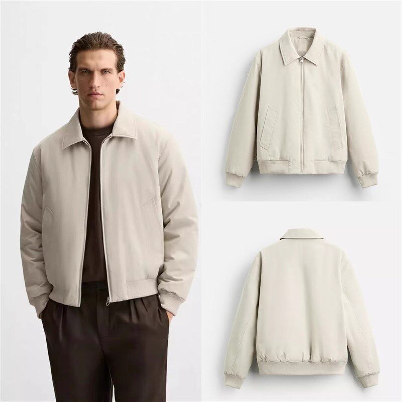 柜529!春秋新品男装科技面料拉链棉服飞行员夹克外套棉衣3918621