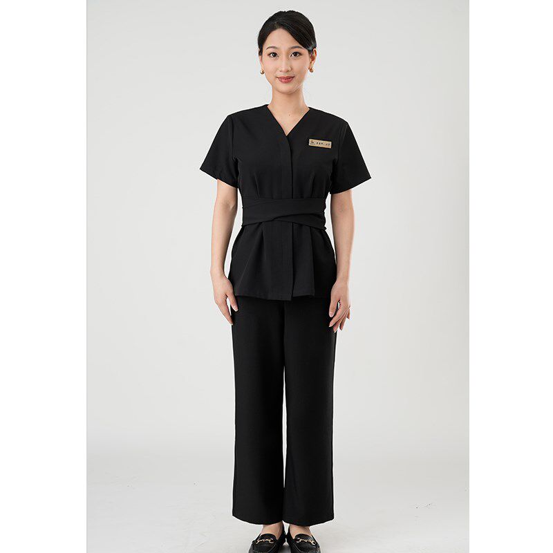 高端美容美甲工作服女足浴技师服套装养生馆服装美容皮肤管理工服