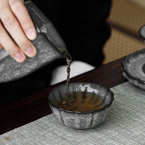 黑冰公道杯陶瓷分茶器加厚茶海单个功道茶杯茶具高档家用公杯泡茶