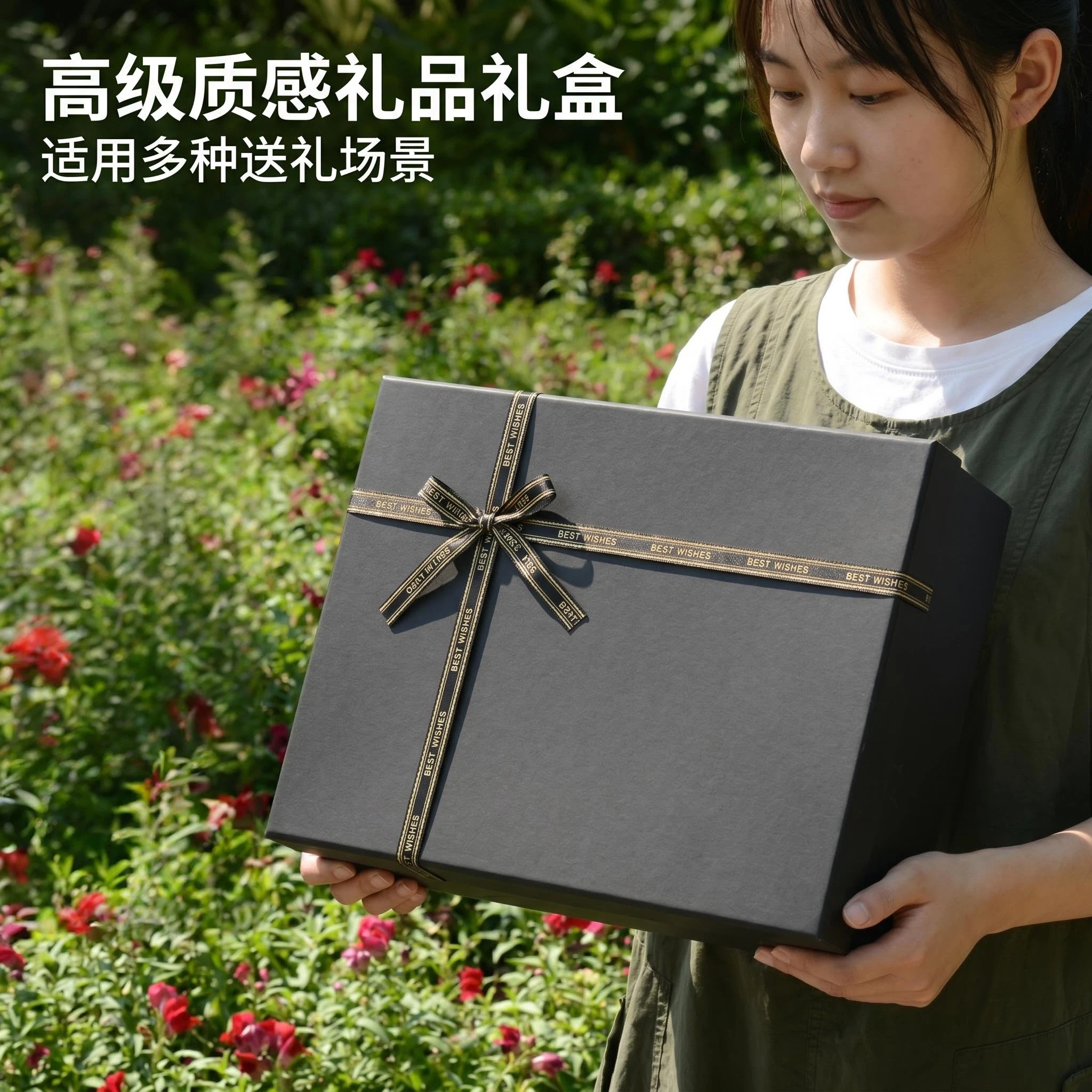 礼盒空盒子新款生日礼物黑色礼品