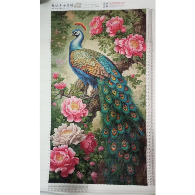 【ZZ5835-花开富贵孔雀】十字绣2025新款油画自己绣手工客厅花卉