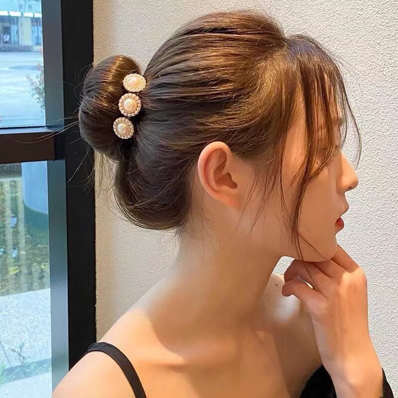 盘发器丸子头头饰盘发杆棒女挽发编发网红懒人扭扭卷发器淑女发箍