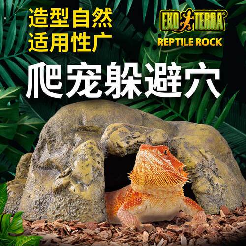 希瑾爬宠躲避穴守宫鬃狮蜥蜴蝎子角蛙爬虫藏匿穴树脂造景爬箱