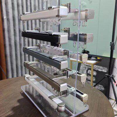 亚克力罗马杆展架窗帘杆轨道样品展台展会展示架现代简约窗饰用品