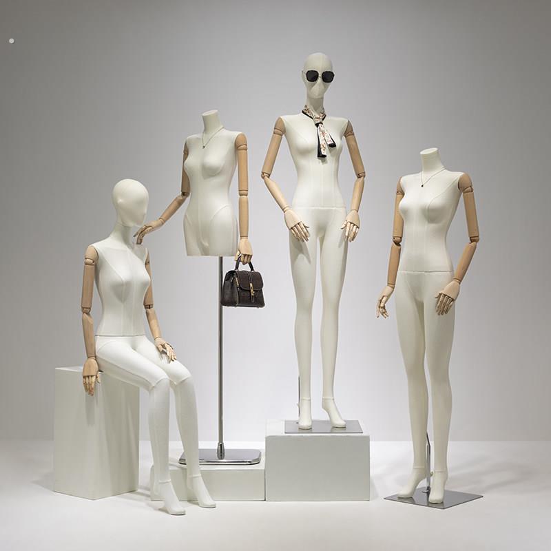 服装店平肩挂件手模特道具女半身橱窗人台韩版全身人偶模型展示架