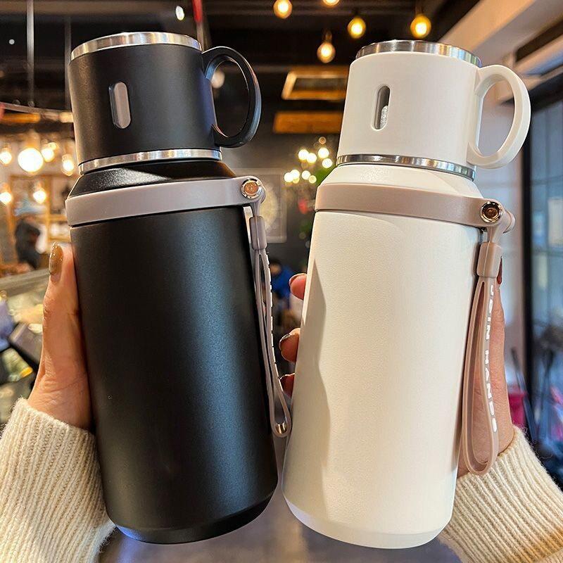 保温杯大容量女生水杯2024新款大号高颜值茶水分离带杯盖喝水水壶