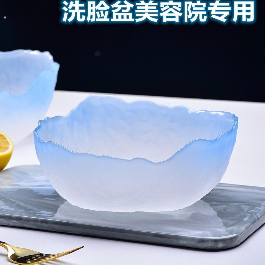 洗脸盆美容院专用玻璃宝宝周岁净手洁面盆美容盆手盆透明盆玻璃