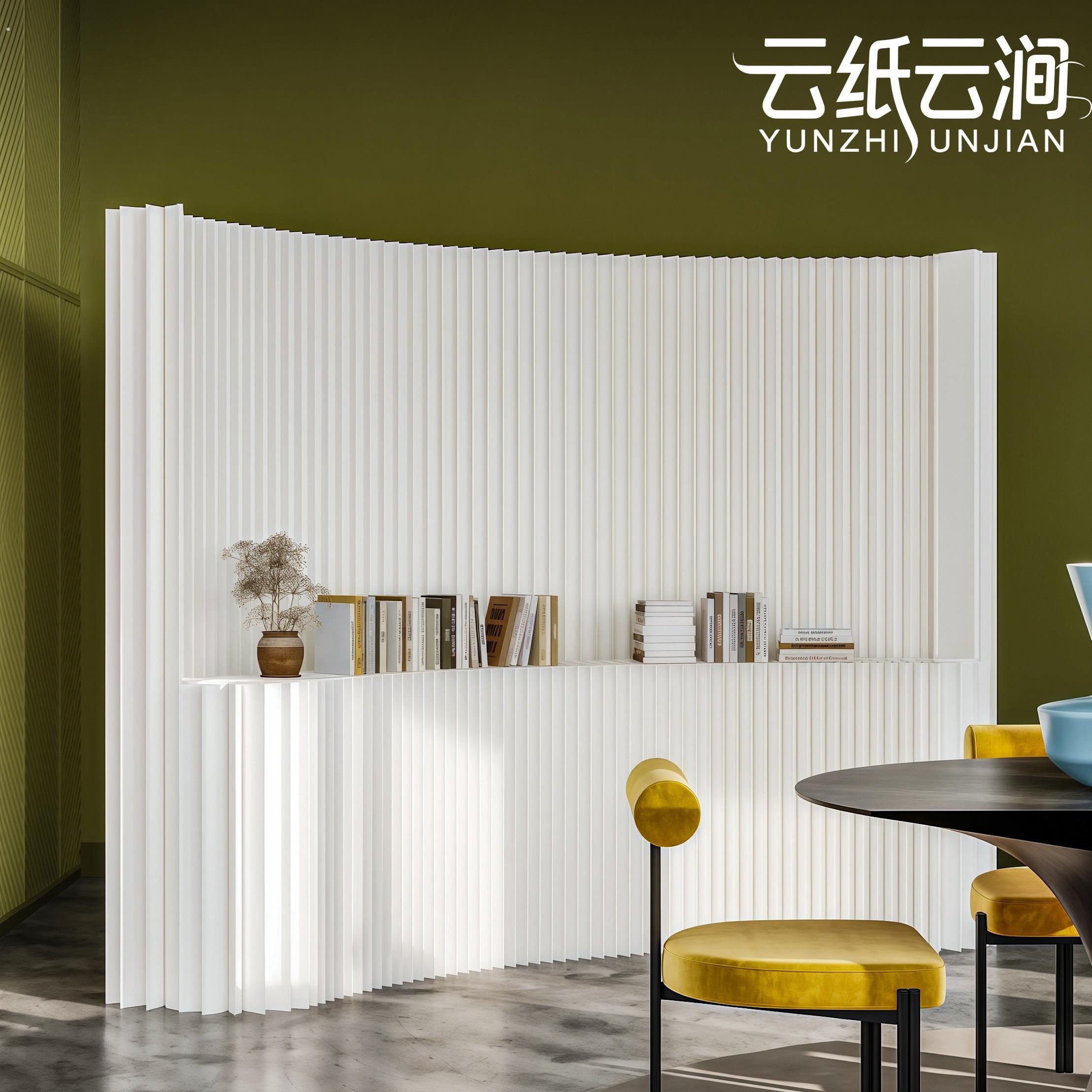 纸屏风隔断假墙置物展台墙美容院折叠隔断式屏风2026新款