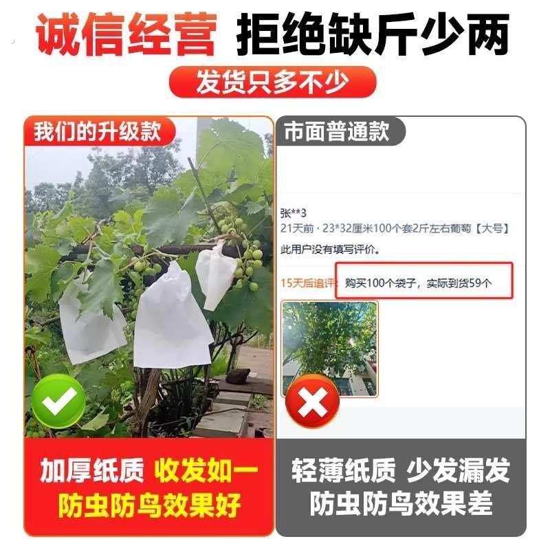 葡萄保护套袋专用袋防虫鸟葡萄套育袋葡纸袋果袋袋子防水萄专用的