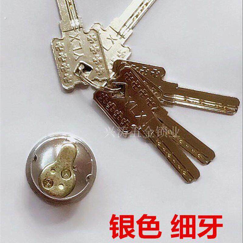 别墅门锁芯美式螺纹锁心大拉手把手防盗大门锁大把手螺纹锁胆锁.