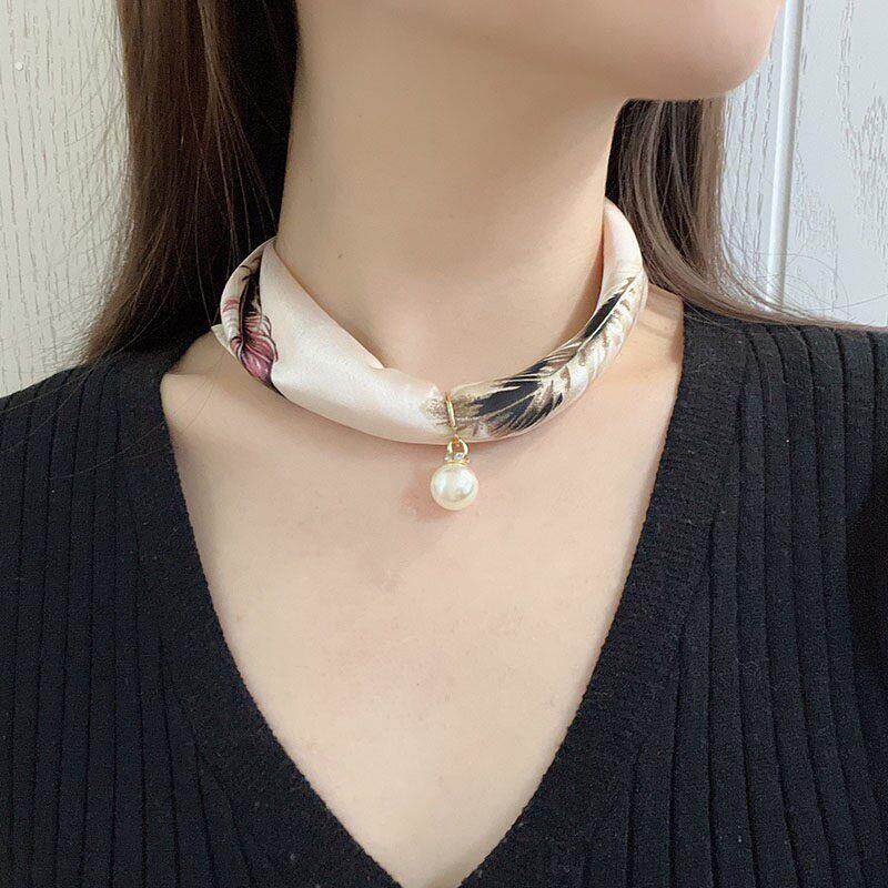 锁骨丝巾扣项链颈炼女高级感甲状腺术后遮挡神器脖子遮疤护颈围脖