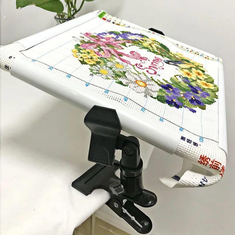 十字绣工具桌边绣夹一对桌面十字绣架桌面夹方便简单家用夹子