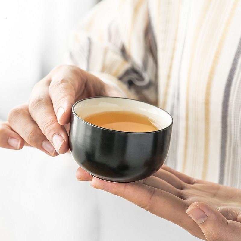 旅行功夫茶具快客杯小套装一壶一杯单人便携式户外陶瓷泡茶杯防烫