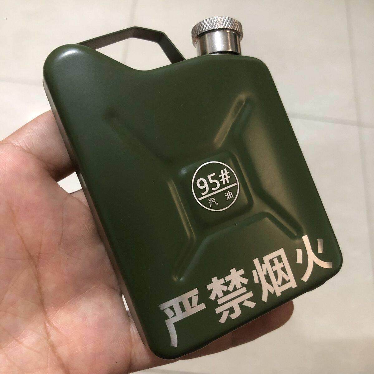 出口迷你油桶造型个性水壶04不锈钢水瓶露营防漏便携创意酒壶