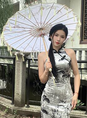 新中式水墨油纸伞装扮演出旗袍汉服道具走秀道具伞中国风伞