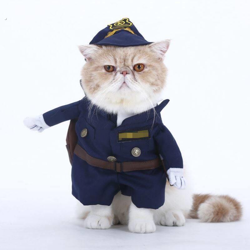 猫咪变变身宠物装万圣节身装搞笑警察衣服圣诞节靓宠变身衣服搞怪