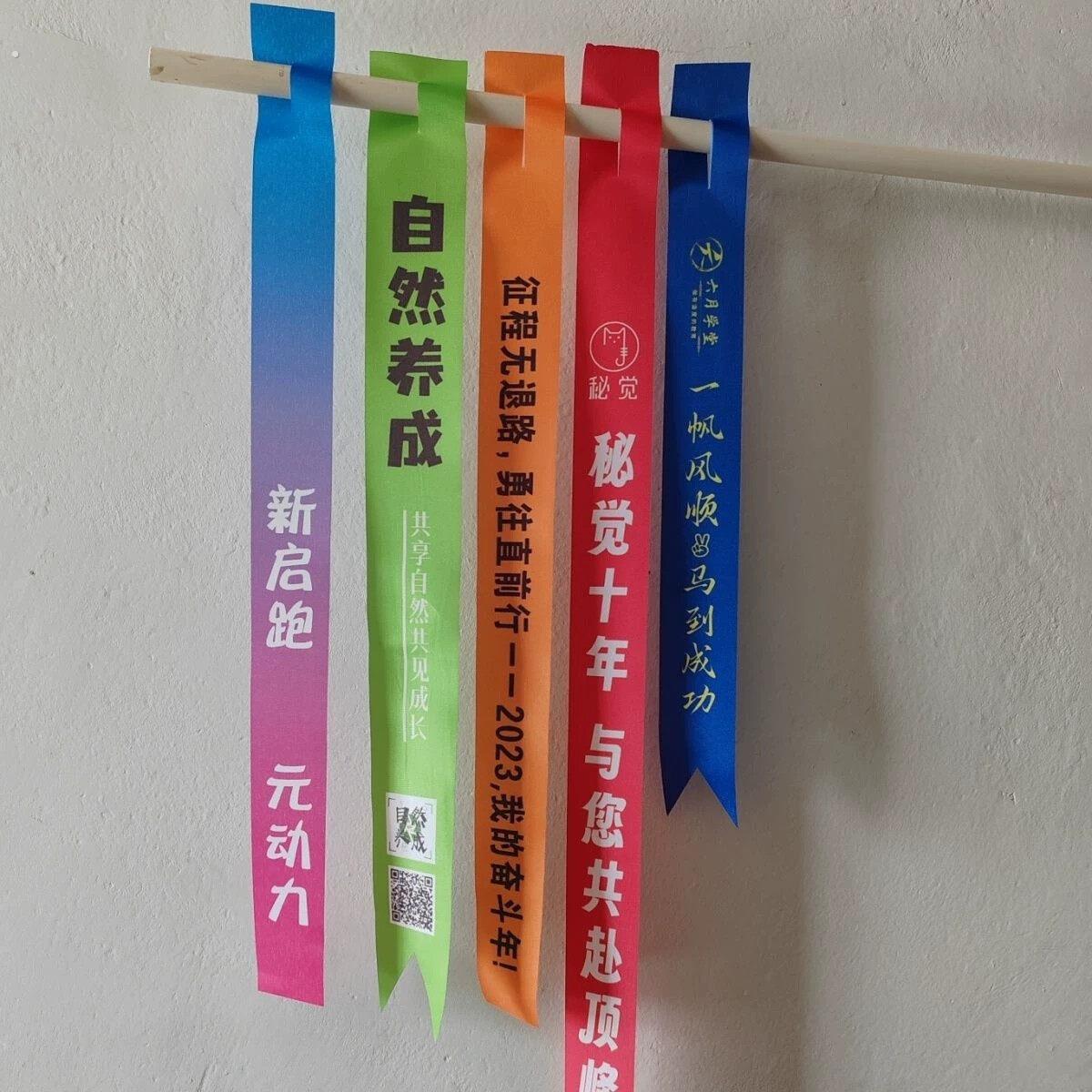 户外路标飘带驴友探路登山徒步赛事骑行小条幅驴友路引探路条绑树