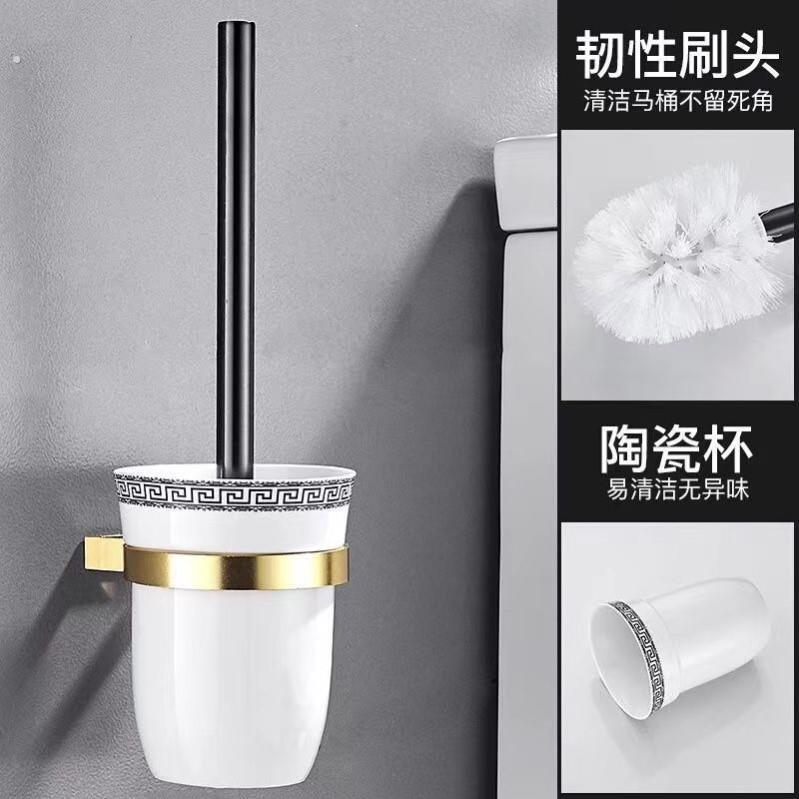 厕所马桶刷底座配件卫生间沥水马桶杯放马桶刷的磨砂杯镂空玻璃杯图片