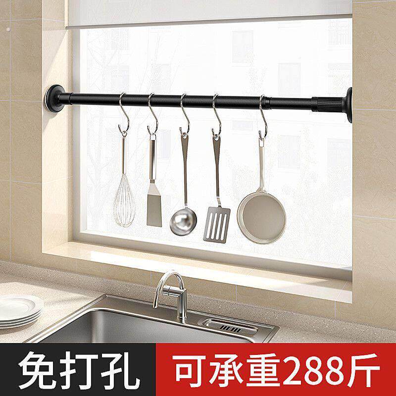 免打孔可伸缩厨房用品收纳神器抹布小置物架壁挂式毛巾架挂件挂杆