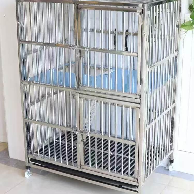 不锈钢猫笼三层猫咪笼家用豪华猫别墅室内双层猫咪房子大小型猫舍