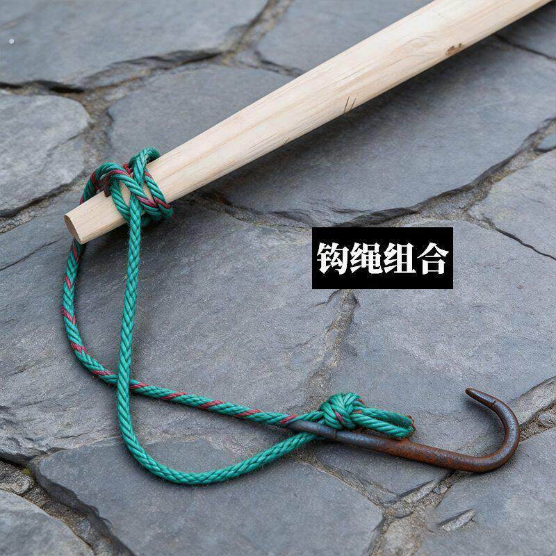柏木实木扁担挑水双钩加厚正宗柏树木农用家用表演担挑老式一整套