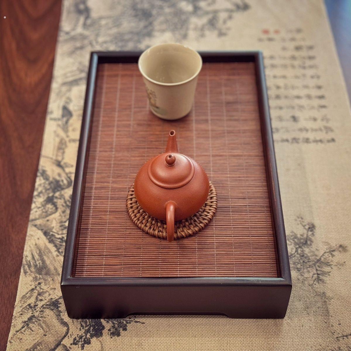 和盛源复古中式优雅竹茶盘茶具套组竹制高品质传统茶艺垫