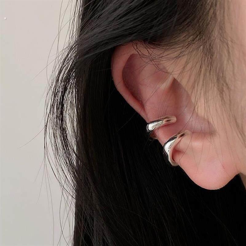 耳蜗圈极简设计简约光面耳骨夹基础款百搭素圈耳夹无耳洞女