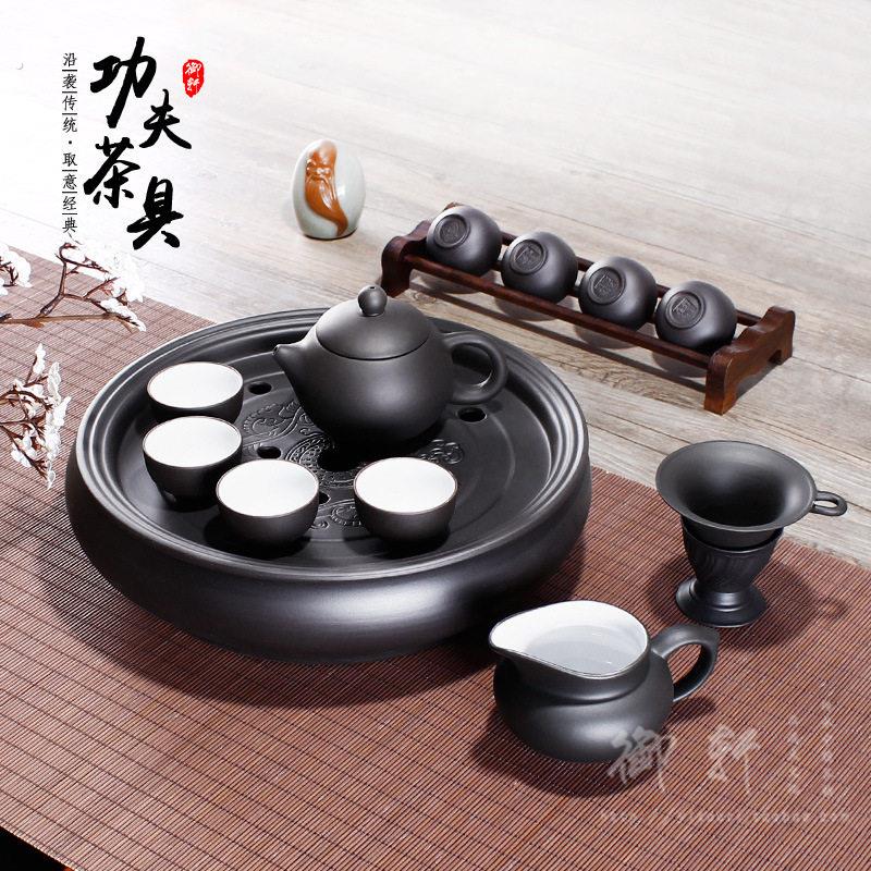新款宜兴紫砂功夫茶具套装茶壶茶杯茶盘整套全手工盖碗家用泡茶器
