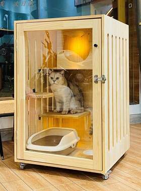 猫别墅一体猫舍豪华新款猫窝猫家用柜猫大型猫室内猫笼子源头