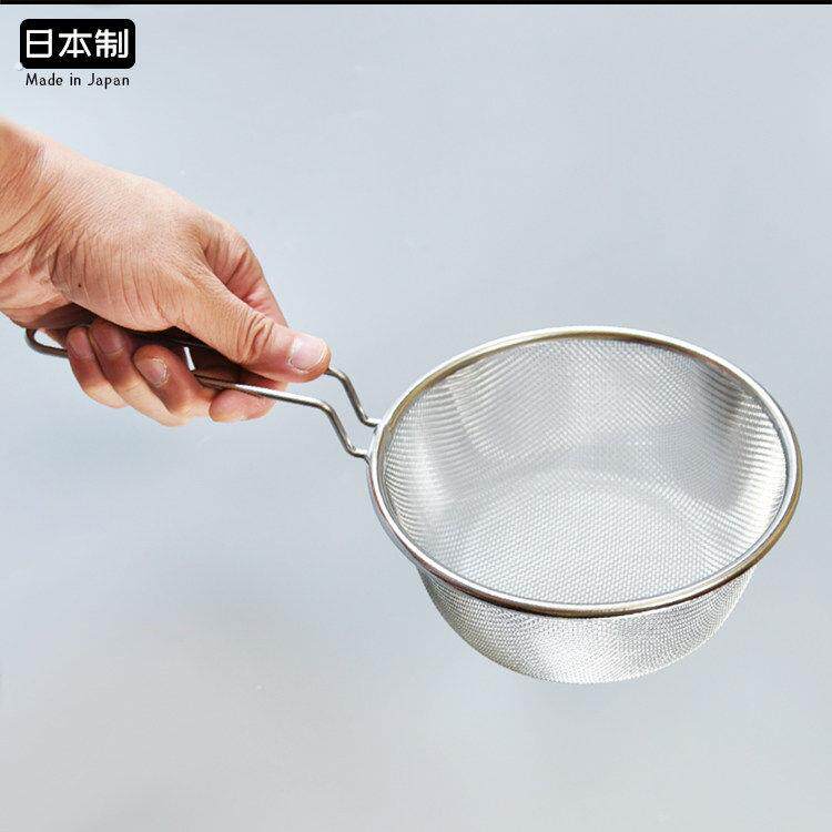2026出口德国不锈钢煮拌面勺带把手网筛圆形漏勺笊篱油炸漏烫菜网