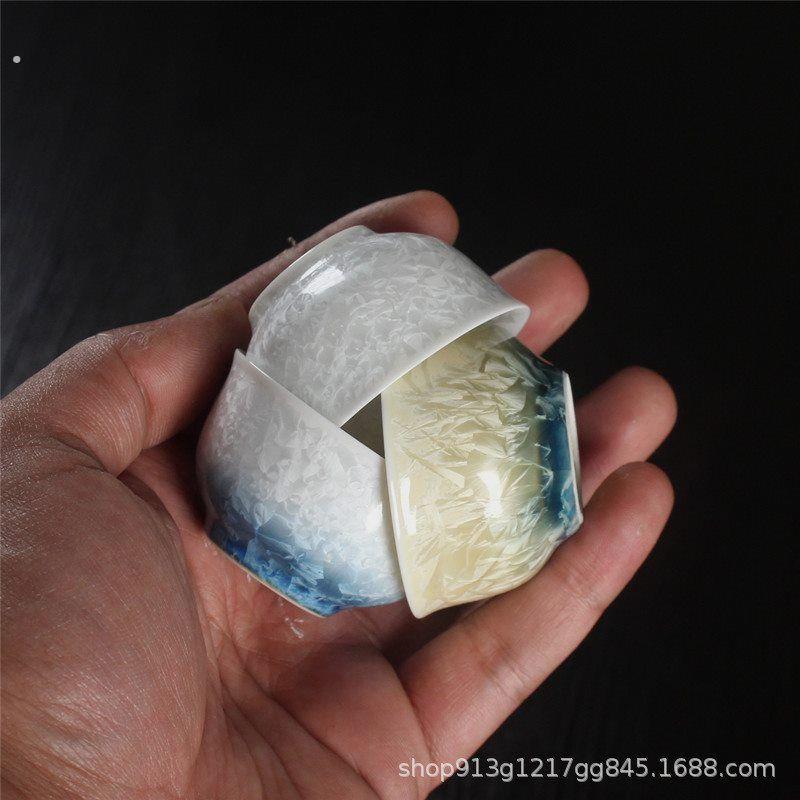 窑变结晶釉陶瓷家用品茗杯小杯单个功夫创意高档个人杯闻香杯子