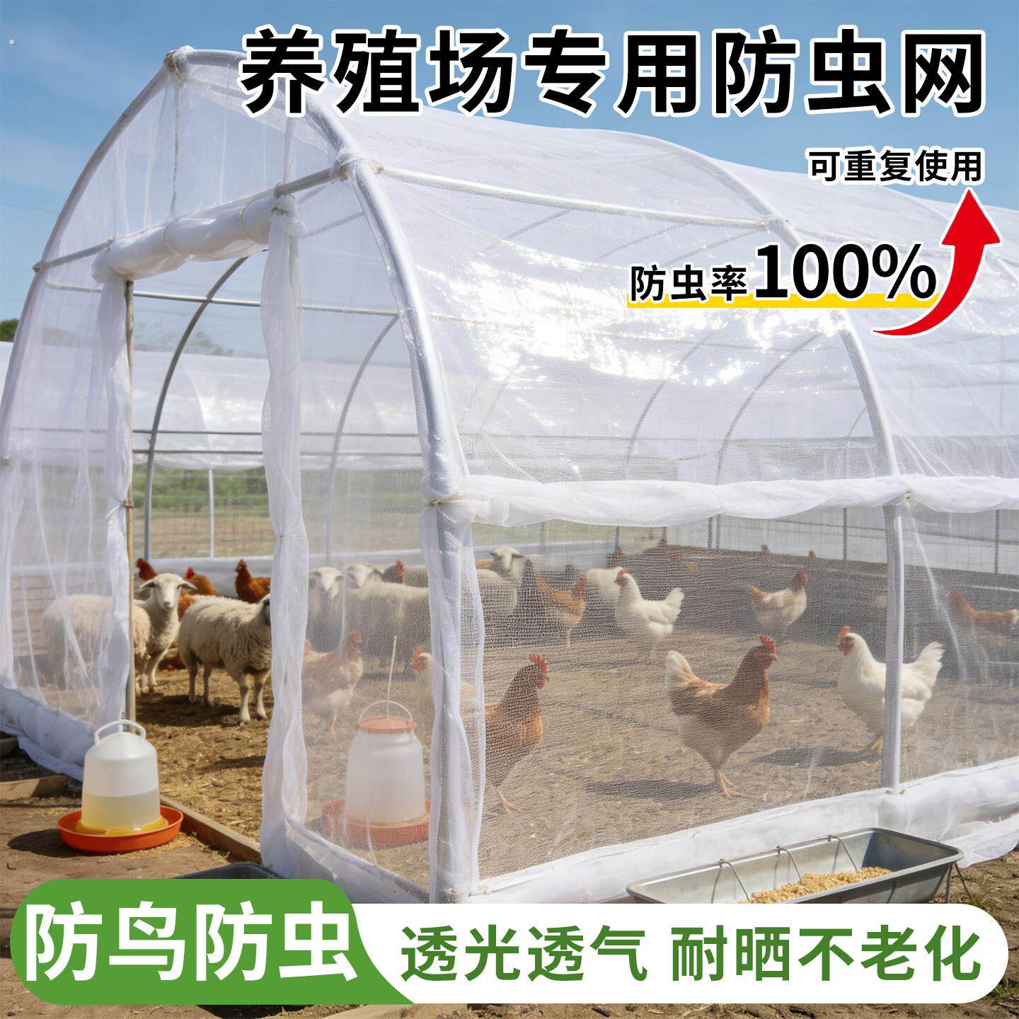 养殖场专用防虫网防蚊网定制猪场鸡舍猪舍猪圈尼龙网纱抗老化大棚