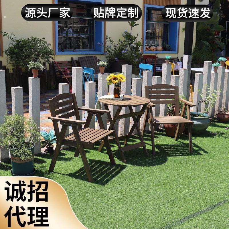 简约家用实木质餐桌置物架户外便携式摆摊小长方形折叠桌靠背椅子
