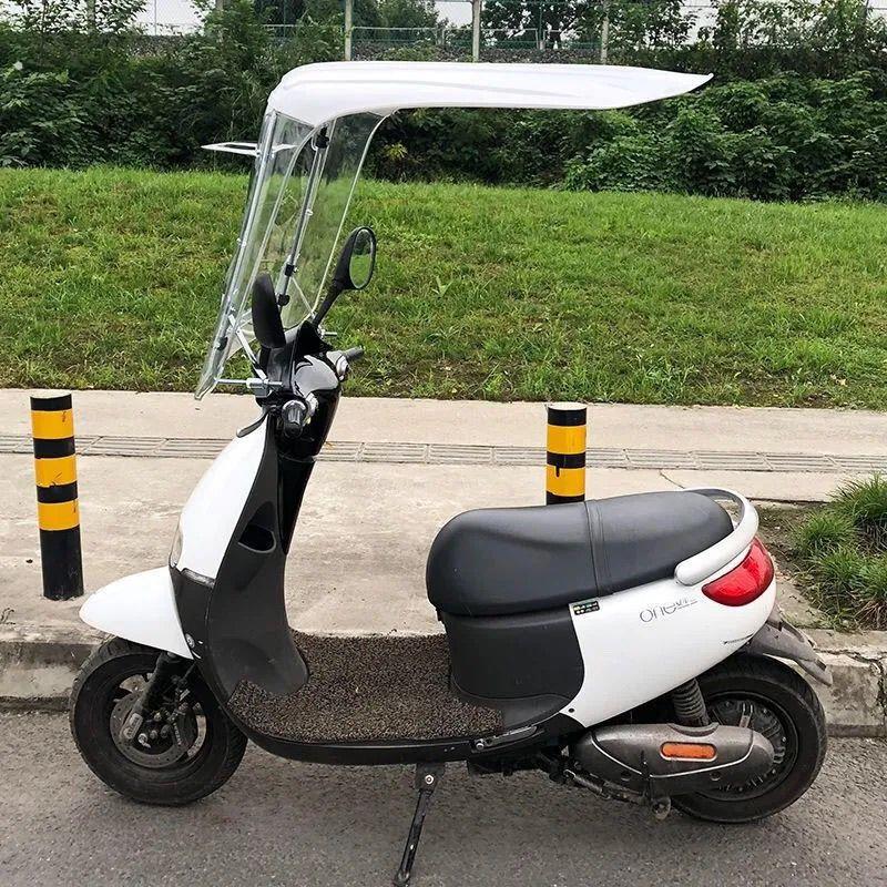 电动车雨棚蓬机车遮雨棚电动车滑板车挡风防晒罩加长7字棚可拆