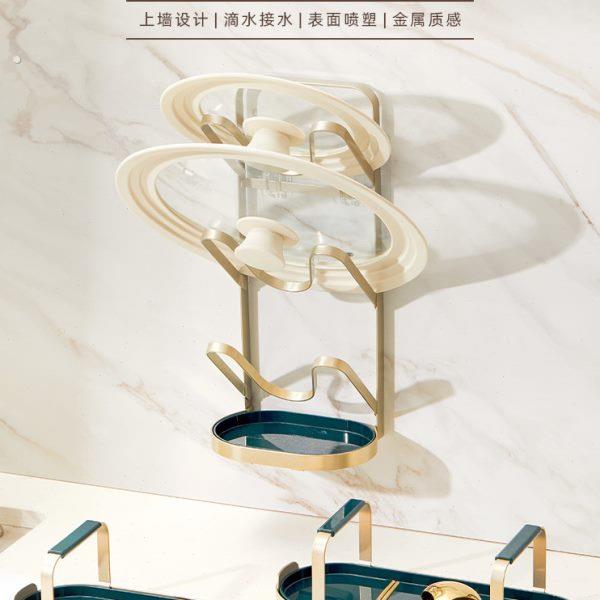 免打孔锅盖架放菜板的架子壁挂式厨房收纳神器砧板置物家用沥水架