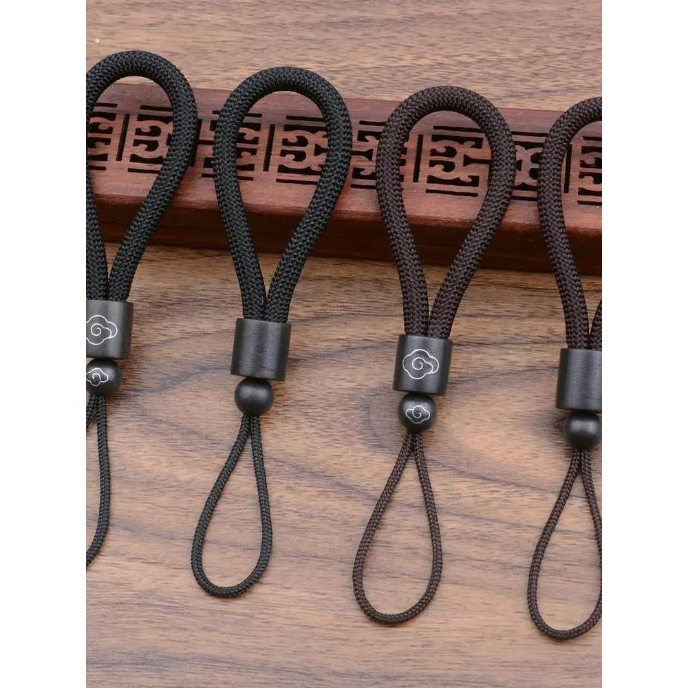 复古黑檀木手工编织汽车钥匙扣绳子手腕绳短款钥匙链挂绳男女