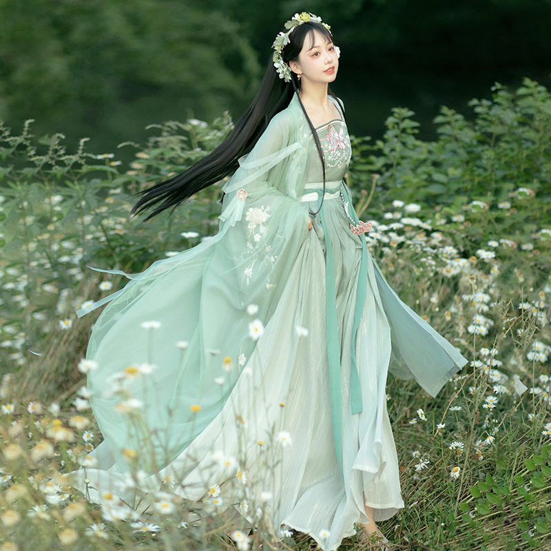 原创设计梦蝶汉服女飘逸春秋中国汉服套装