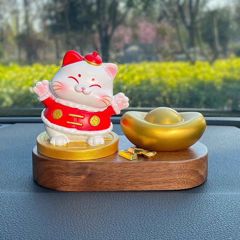 汽车招财猫摆件车内网红创意摆台车载摆件中控台摆件装饰用品礼物