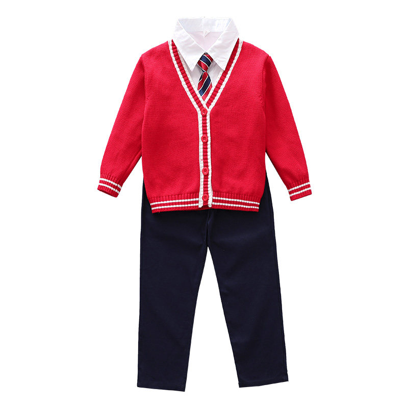 英伦风幼儿园园服校服套装小学生班服春秋背心领结四件套秋季新款