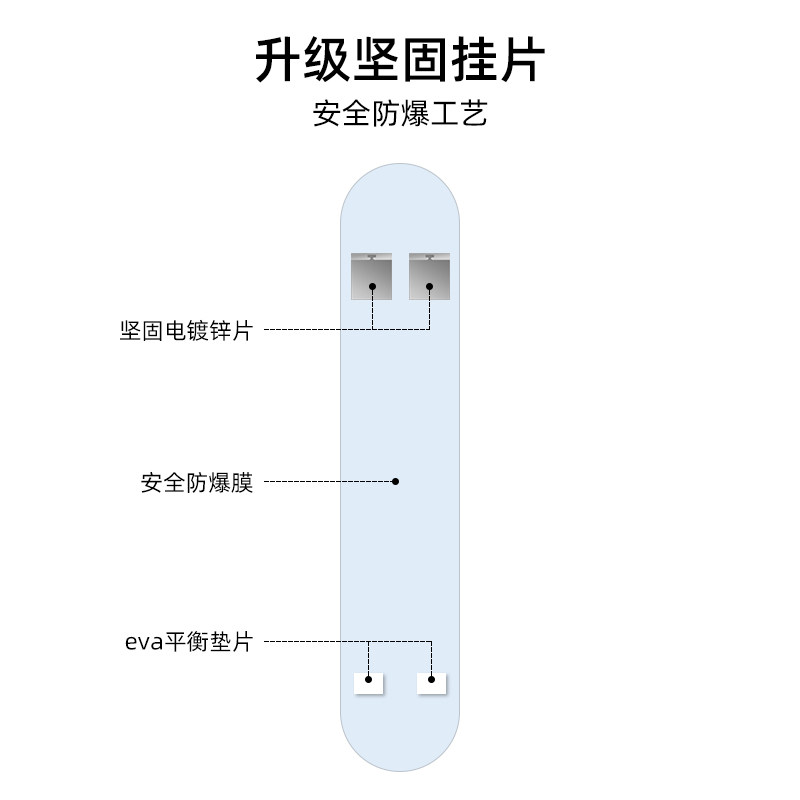 超窄穿衣镜家用贴墙入户玄关试衣镜小户型门后装饰镜壁挂式镜子