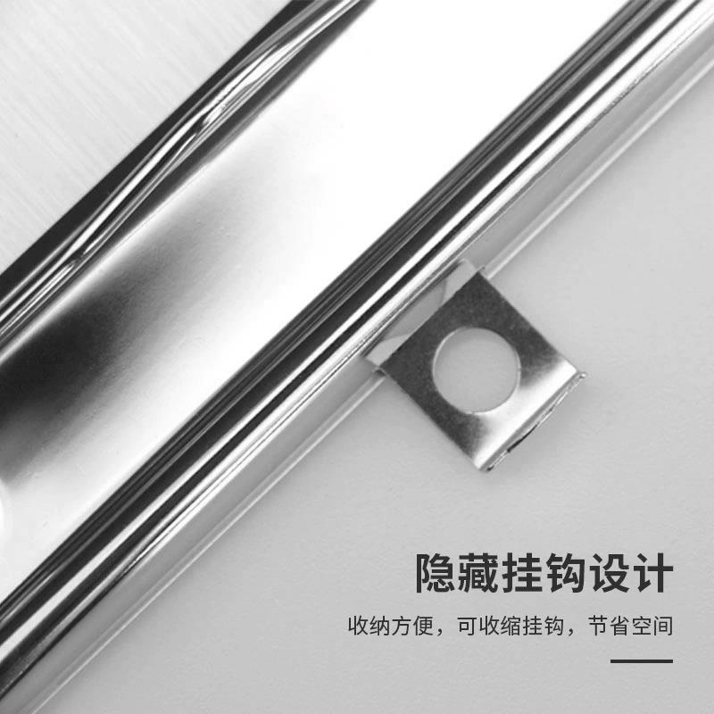 质安选不锈钢文件夹板带笔A4金属可探测笔套装食品工厂车间用文具图片