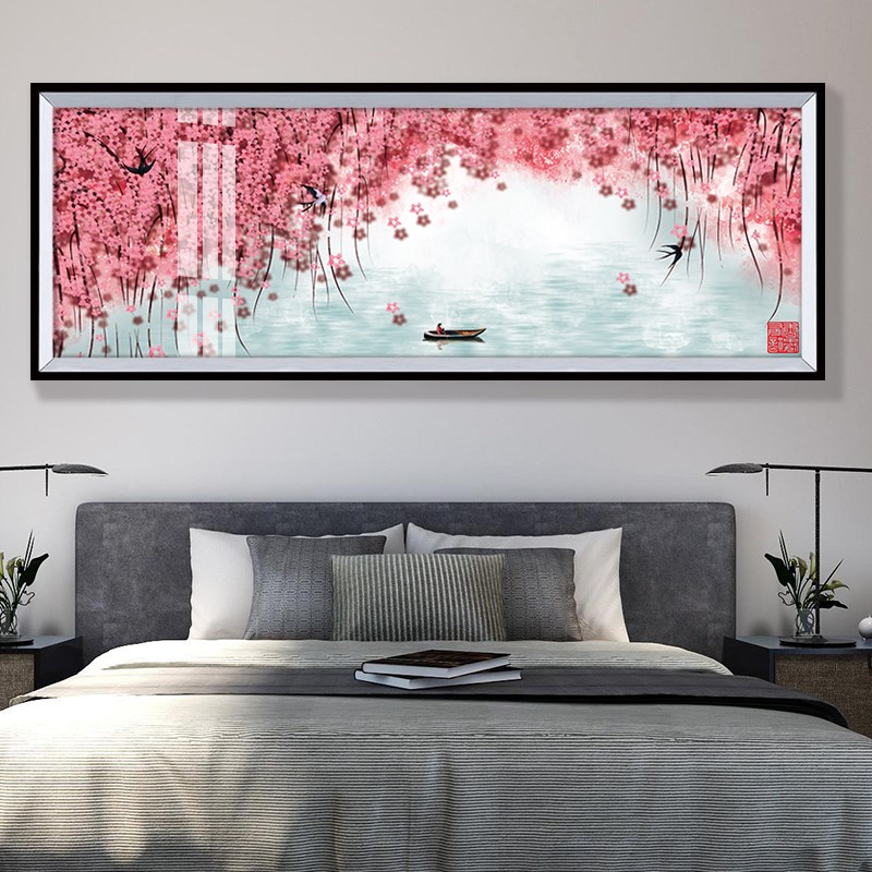 新中式五牛图壁画卧室装饰画挂画客厅沙发背景墙画餐厅油画布轻奢