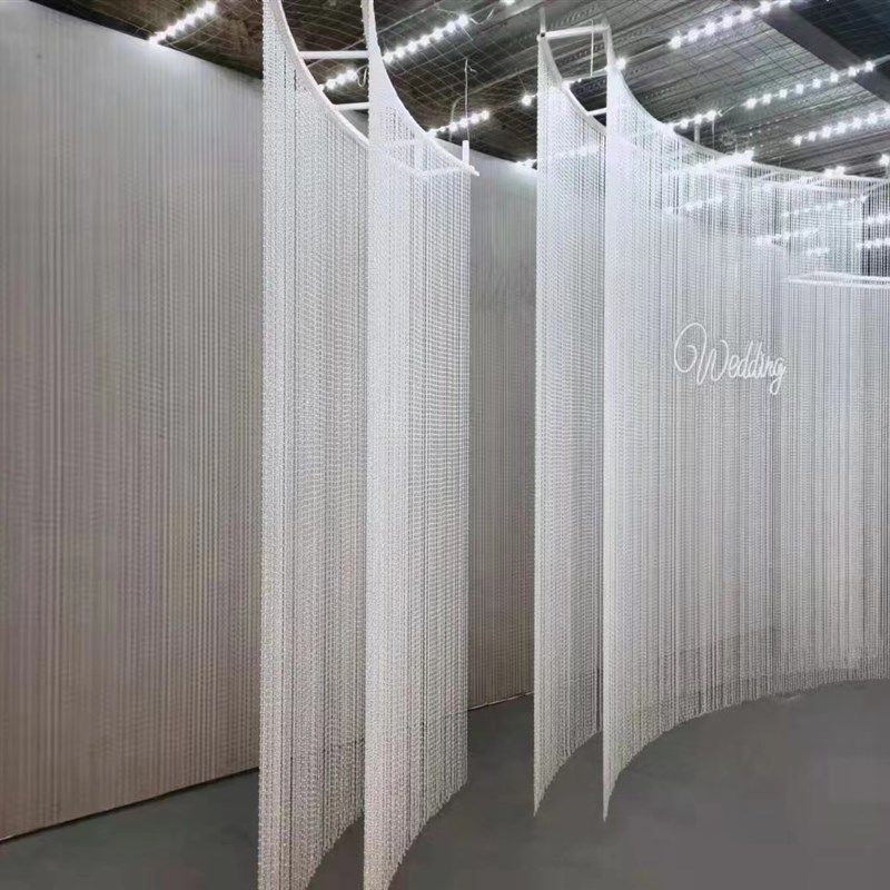 婚庆亚克力珠帘背景屏风婚庆道具水晶婚礼现场装饰舞台背景镂空帘