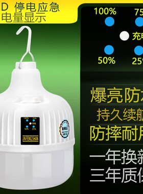 可充电灯泡家用移动夜市摆摊地摊神器超亮无线应急LED照明灯